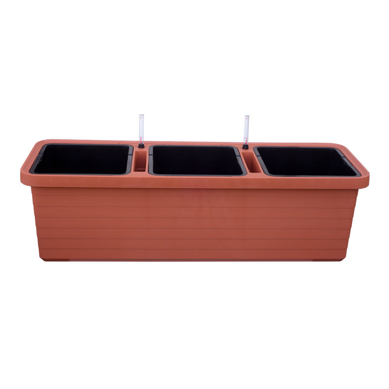 Boîte à fleurs en plastique Julixa Trio, Terra Cotta