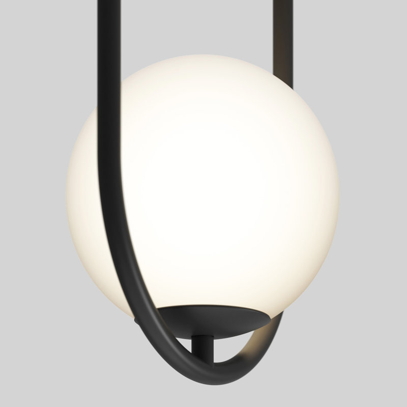 Branchburg 1 - Light Matte Black LED Sphere Pendant