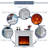 White Solid + Manufactured Wood Freestanding Fireplace