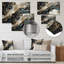 Blue Beige Marbré Dreamscape I - Décoration murale géométrique moderne en métal-790383312
