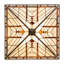 30" Square Prairie Mission Inverted Semi-Flushmount