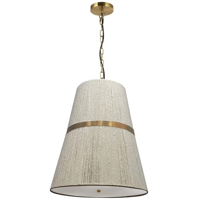 Karns 3 Light Pendant, Aged Brass
