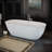 67'' x 29.53" Acrylic Freestanding Bathtub, Contemporary Stand Alone Bath Tub with Overflow and Pop-up Anti-blockage Drain, cUPC Certified, Glossy White-111060635