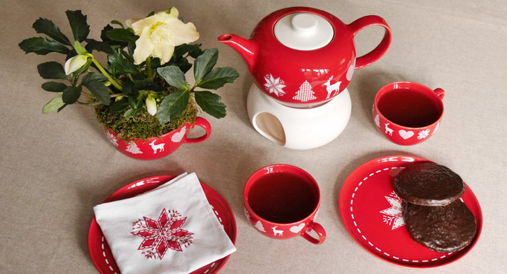 Weihnachtliches Teeset