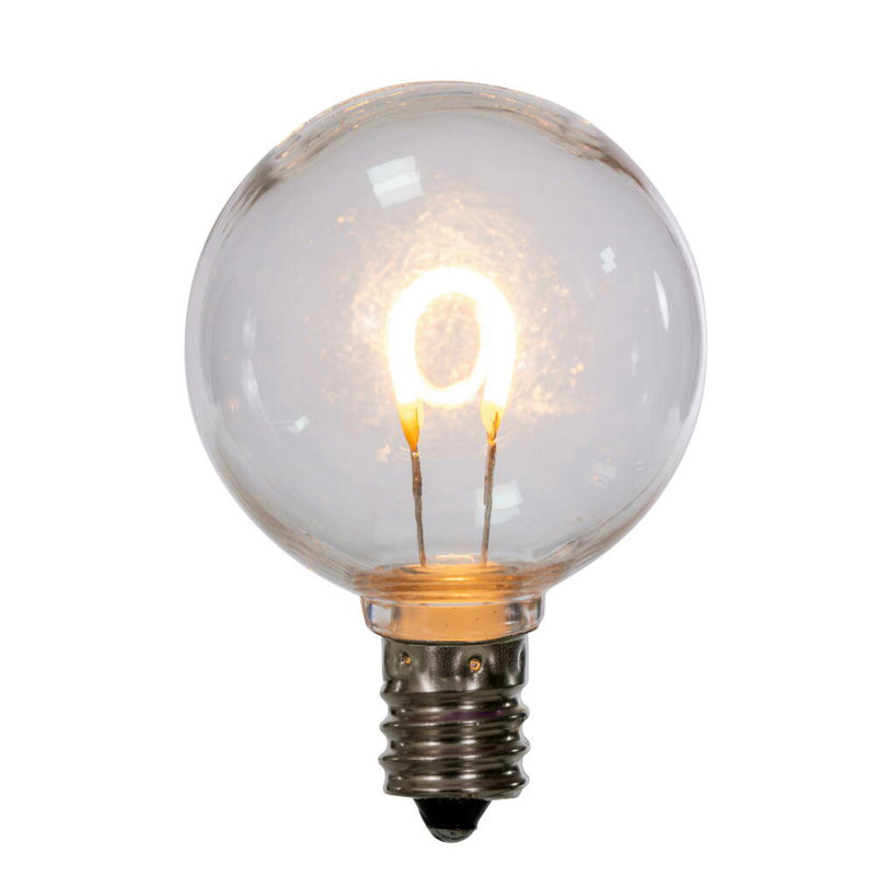 Transparent U-Shaped Filament Bulb, 120V, .6 Watts, 25 Bulbs per bag, Warm White, 2.25" H x 1.5" W x 1.5" D