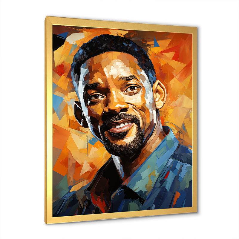 Art mural Sapphire Smith Portrait Popart II - Portrait_105847, H 20 po x l 12 po x P 1 po, Encadrement doré