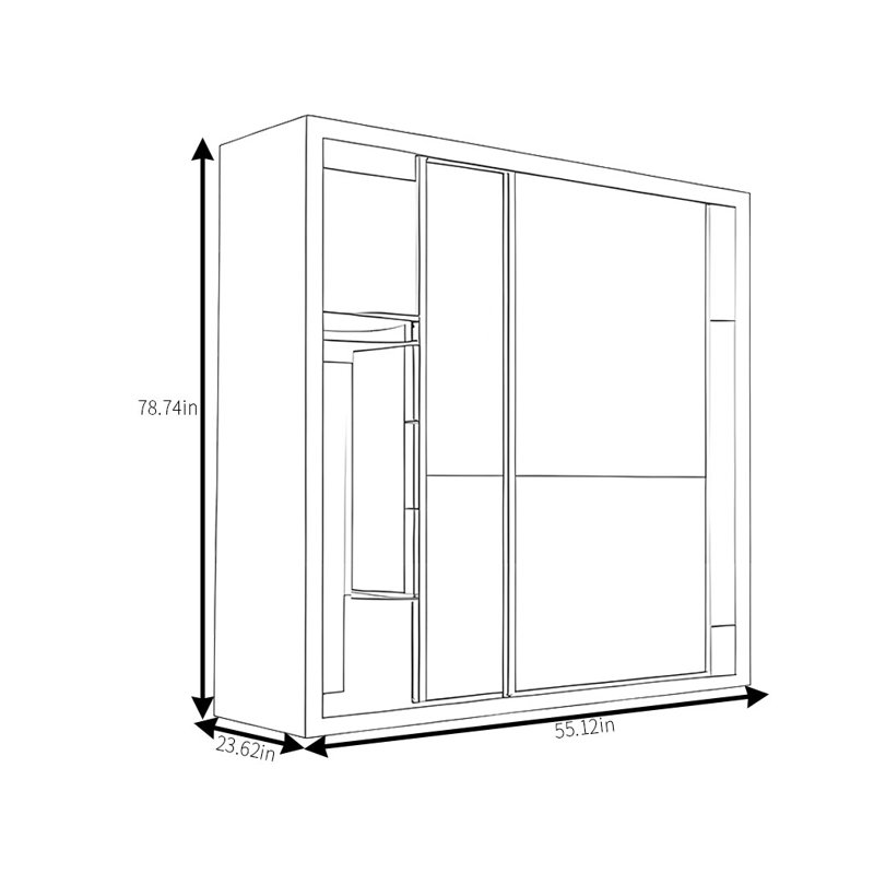 Hornick, H 78,74 po x l 55,12 po x P 23,62 po