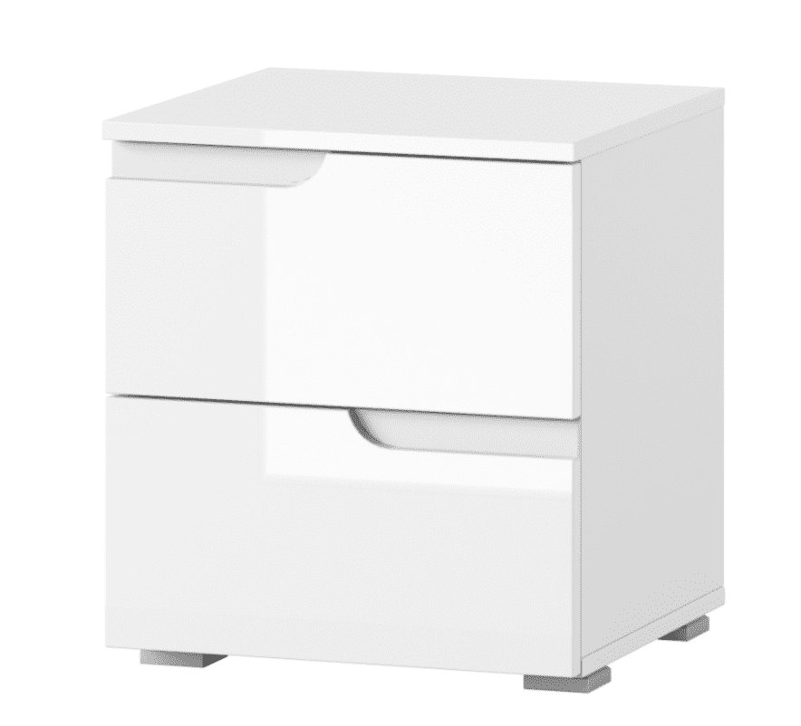 Danaidh Elegance Sleek White Gloss Wardrobe With Mirrored Door, Pullout Hanging Rail, And Shelves – Slim Storage Cupboard With Drawers