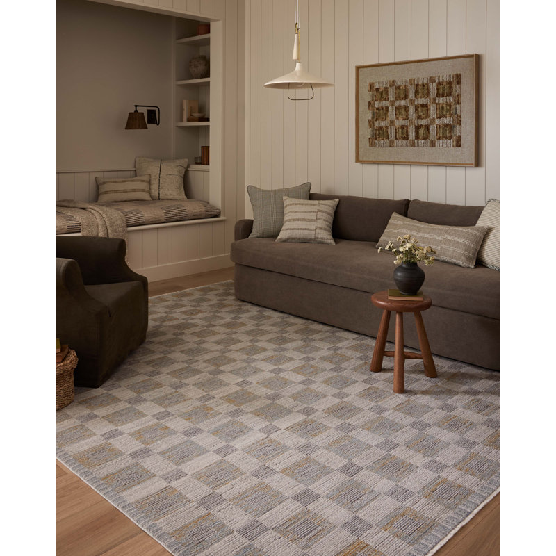 Amber Lewis x Loloi Cali Mist / Wheat Area Rug, Rectangle 6'7" x 9'2"