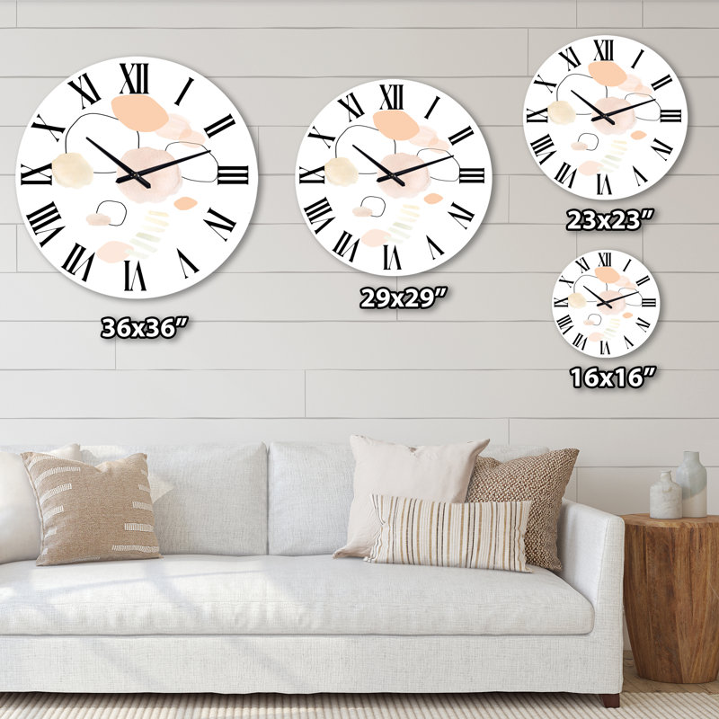 Watercolor Stains - Horloge murale Shabby Elegance, Très petit