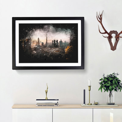 Burj Khalifa Dubai Skyline - Picture Frame Graphic Art Print