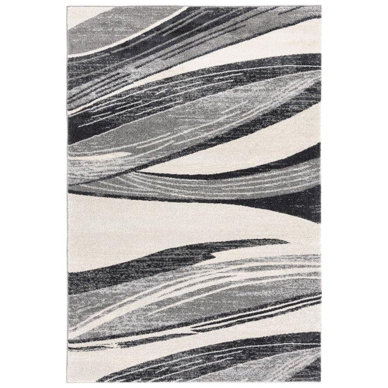 Juno Retro Performance Abstract Rug, Rectangle 2'6" x 4'