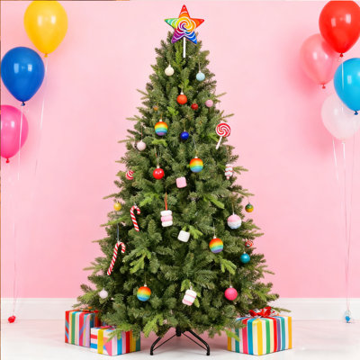 Arbre de Noël classique de 4 pi, équipé de branches à charnières réalistes, facile à assembler, support en métal stable, approprié pour la décoration des Fêtes, utilisé pour la maison, le bureau et le magasin