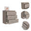 Commode Calvetta 3 gris clair