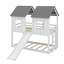 Lit superposé simple de style maison avec glissade et fenêtre