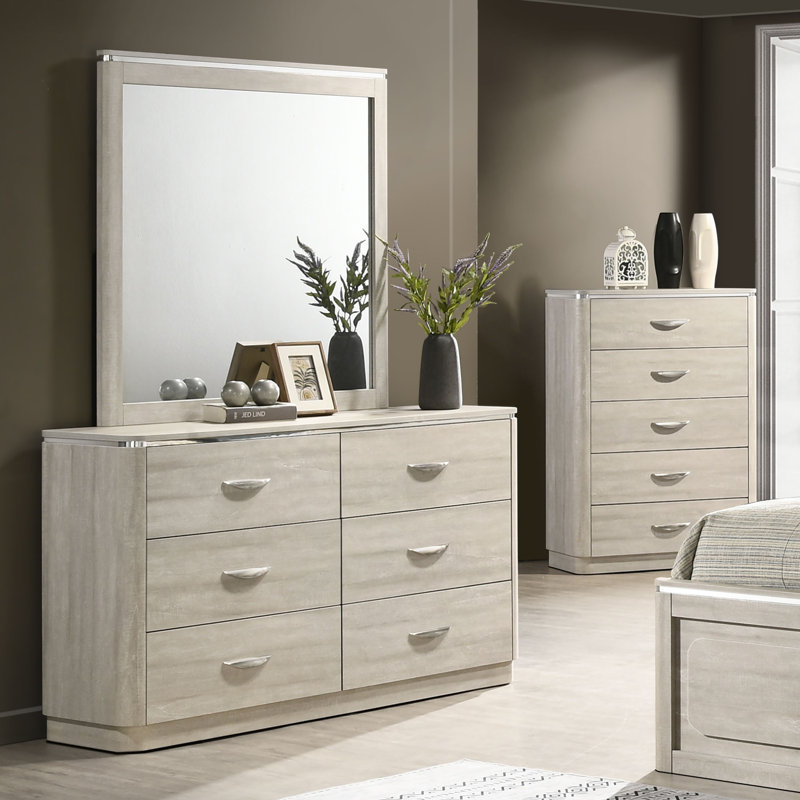 Cright 6-Drawer Dresser With Mirror