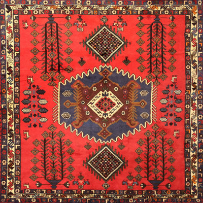 Tapis traditionnel rouge / bleu / beige