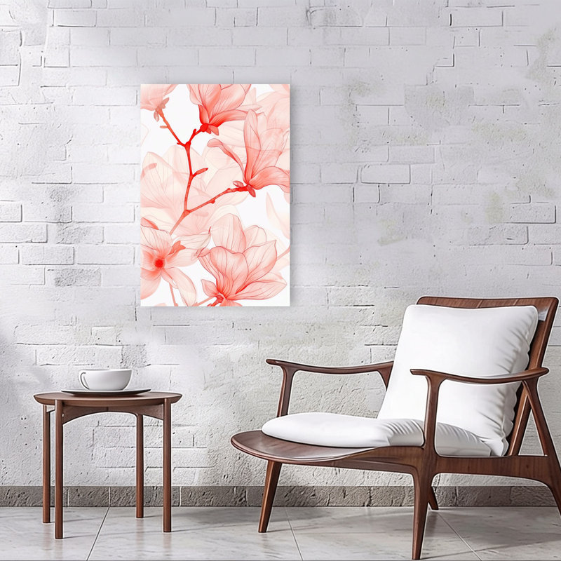 Magnolia éthéré fleur abstraite délicate, magnolia, nature, printemps, art mural, 36" H x 24" W