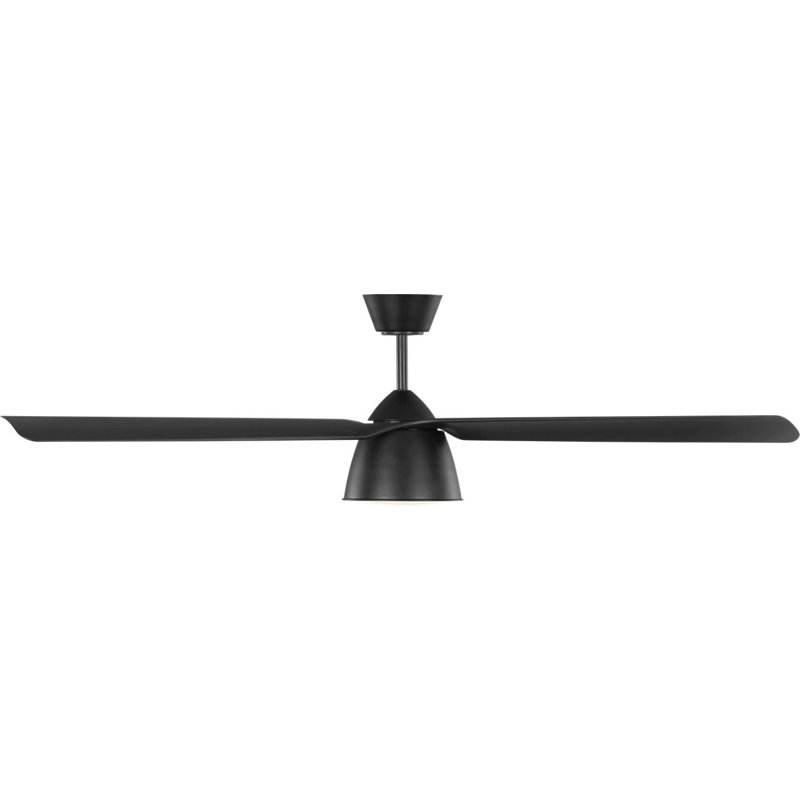 Studio Smart 60 LED Ceiling Fan, Midnight Black
