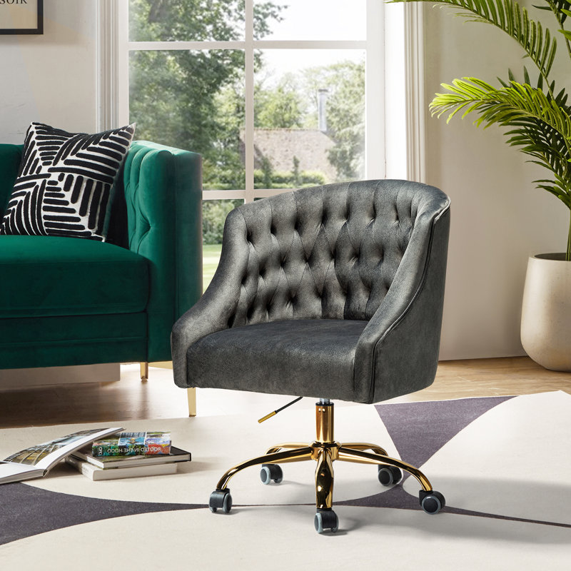 Chaise de travail Concetta, Gris anthracite