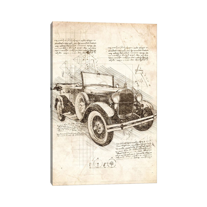 Old Ford Model T by Cornel Vlad - Wrapped Canvas Gallery-Wrapped Canvas Giclée, 66.04 cm H x 45.72 cm W