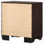 Table de chevet rectangulaire en cuivre foncé 2, beaucoup de rangement pour les essentiels de chambre à coucher, table de chevet de construction, organisation de conception classique et couleur brun foncé