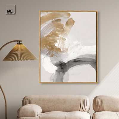 «Whispering Haze I», impression sur toile par Art Remedy, cadre doré, 36 x 45