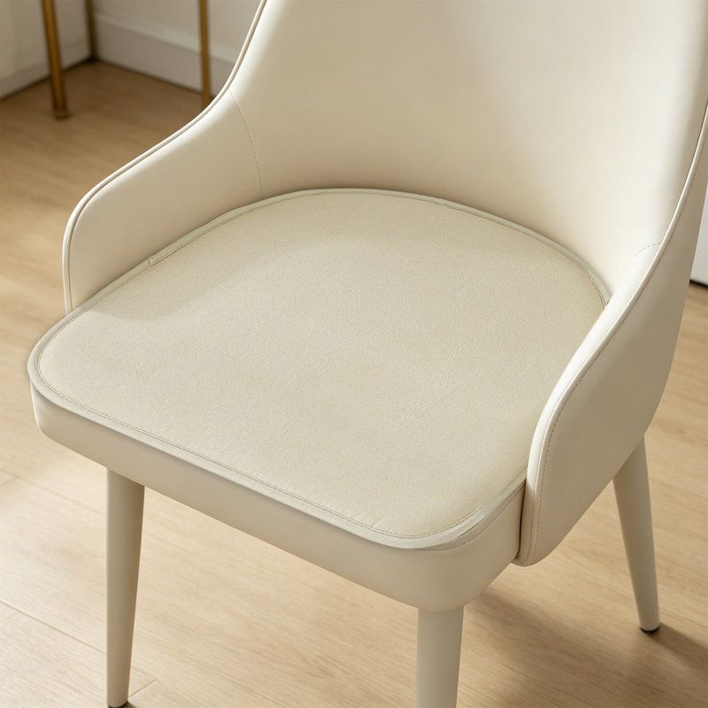 Solid Color Linen  U Shaped Chair Pads  Thick  Curved Horseshoe Seat Cushions Style Dining Chair Cushions For Home Kitchen Decor