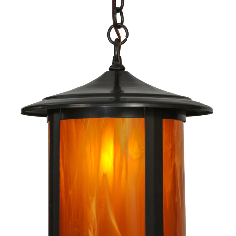 Fulton Prime Brown Glass 59" Tall Lantern Pendant