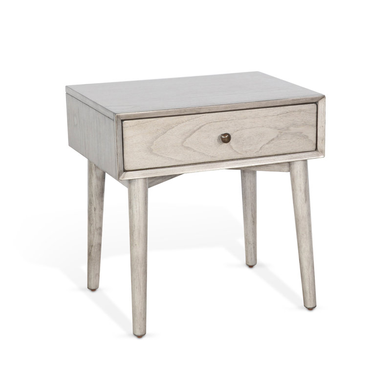 Hackler 24'' W Solid Wood Nightstand, Mod Grayrne