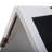 Floating Wall Mounted Table, Foldable Desk With Storage Shelves And Blackboard - Black+White