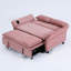 Lit rayé rose de 64,29 pouces pour la chambre à coucher et le salon, différents cas de figure réglables, main courante avec espace de rangement, accoudoirs, double fonctionnalité-1172336344-1172336349