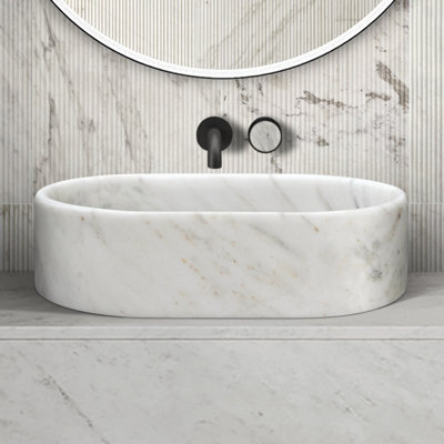 Lavabo vasque, lavabo ovale pour salle de bain