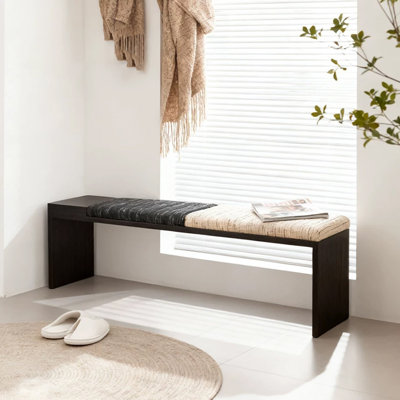 Black Upholstered Bench