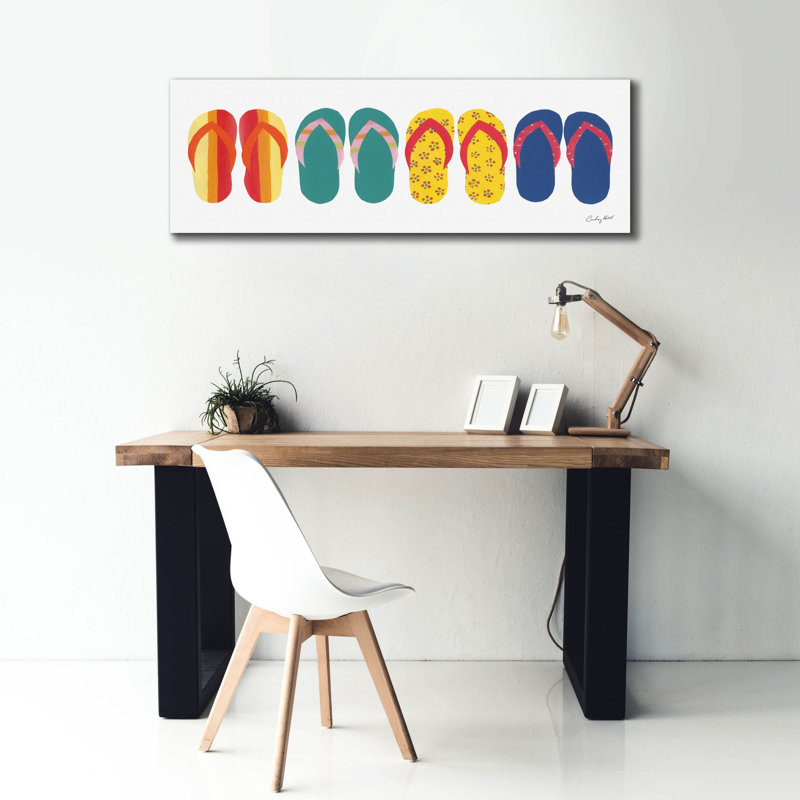  «Sea Sand Sun VIII» par Courtney Prahl, art mural sur toile, 60 po x 20 po