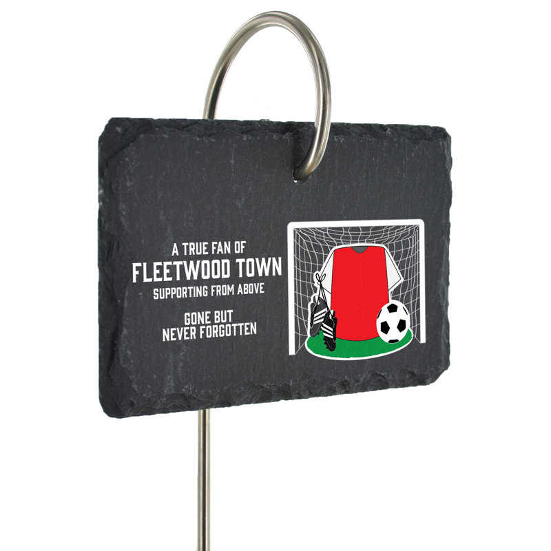 Braeunig Fleetwood Town Fan Football Slate Grave Marker Memorial Plaque