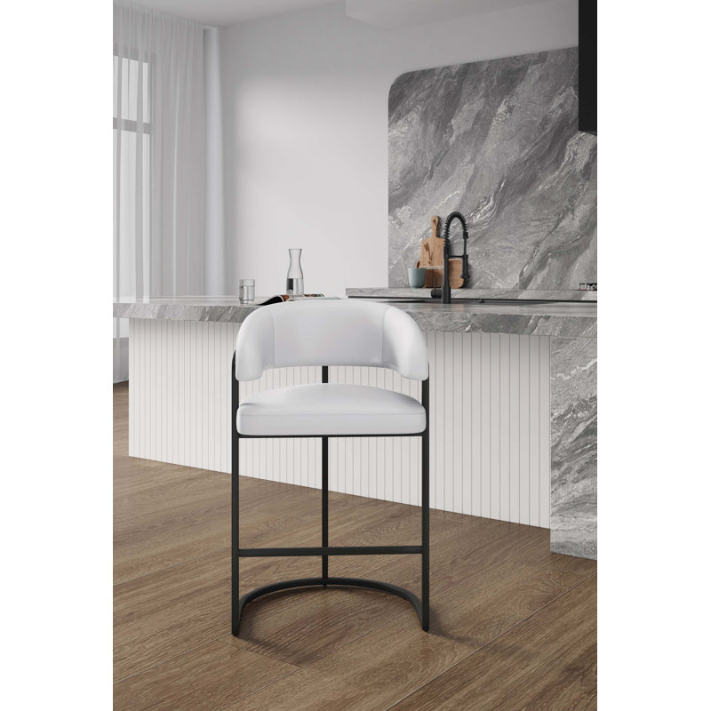 Tabouret de comptoir Augusta, Gris pâle, Tabouret de comptoir 26,8 po
