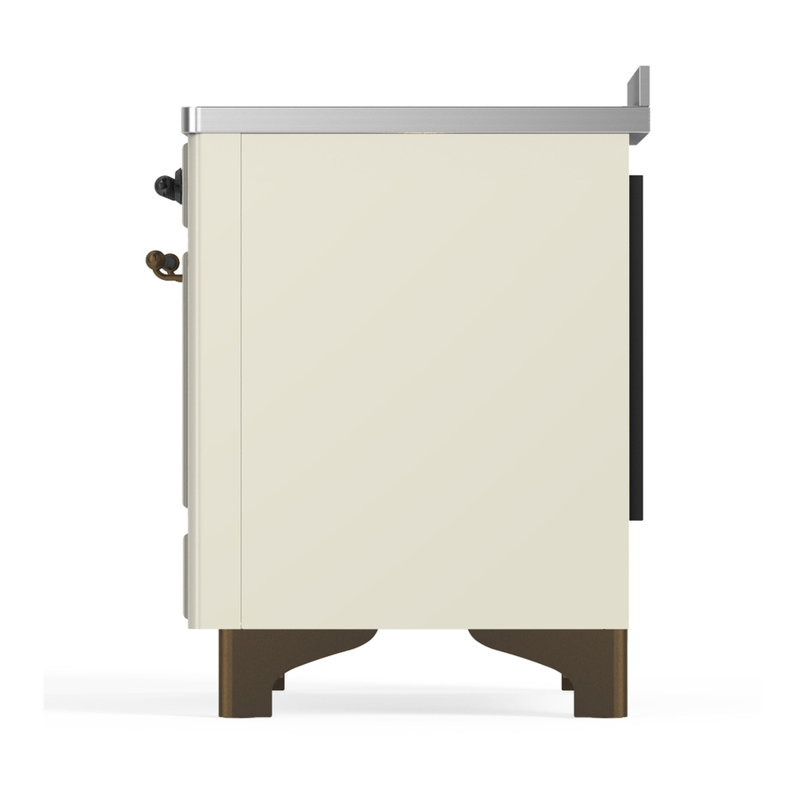 Majestic III Series 48 Inch Induction Range with 6 Induction Elements in Antique White (Chrome Trim), Antique White