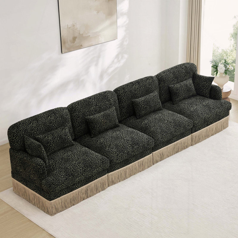 Canapé 4 places en chenille Comfy, Vert