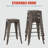 Cricklade Upholstered Counter Stool with Metal Frame-482118230