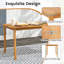Ensemble de 6 chaises de patio et banc en bois d'acacia avec trou pour parasol 1,97 po PSC