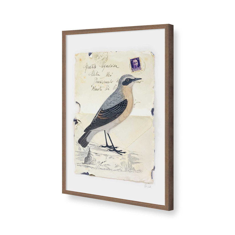 «Wheatear» par Deborah Revell, reproduction d'art sur toile, Brun, H 16 po x l 12 po