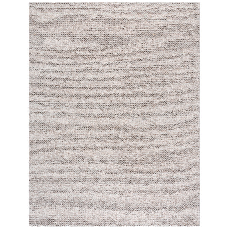 Natura Hand Woven Wool/Viscose/Cotton Rug in Beige/Taupe, Rectangle 8' x 10'