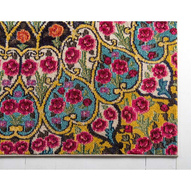 Dimonetta Washable Ikat Indoor Rug, Rectangle 2'2" x 3'1"