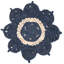 Tapis oriental bleu en jute tissé à la machine Mateus-845331418