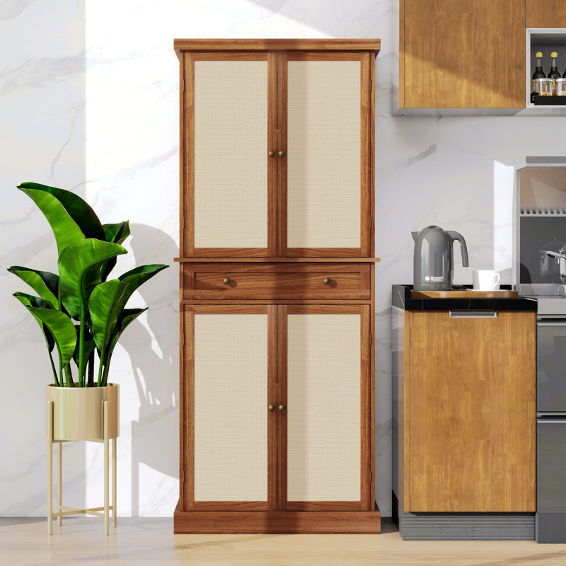 Armoire 4 portes avec 1 tiroir, Noyer