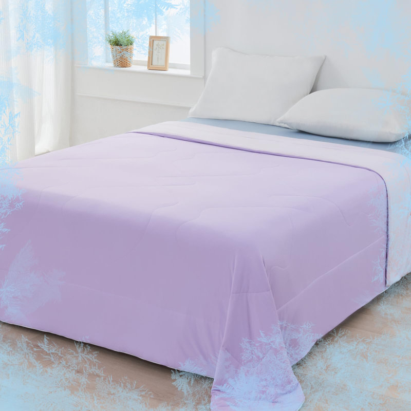 EMME Cooling Comforter For Summer ,For Hot Sleepers,Machine Washable, Twin Extra Long Quilt, Light Purple