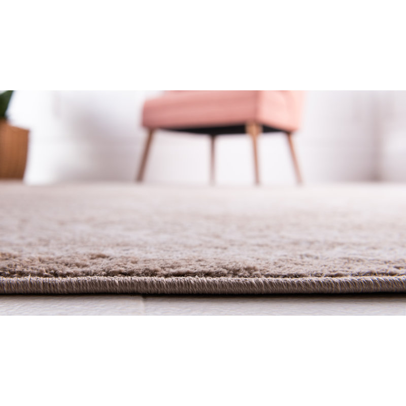 Tapis géométrique beige Mathieson, Rond 6 pi