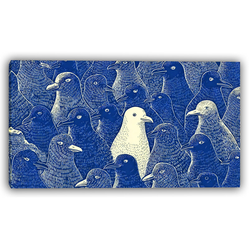 «White Dove in the Crowd», art mural sur toile tendue, H 27,5 po x l 55 po