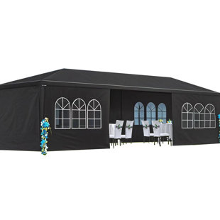 Pavillon de jardin 10 pi x 30 pi avec 8 parois latérales amovibles